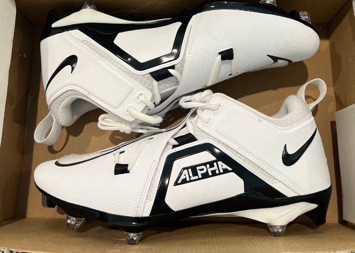 Size 11.5 Nike Alpha Menace Pro 3 Low Detachable Football Cleats FN3134-100 NEW