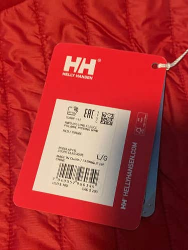 NEW Helly Hansen HH  Men’s jacket RWB Rigging  Jacket Large