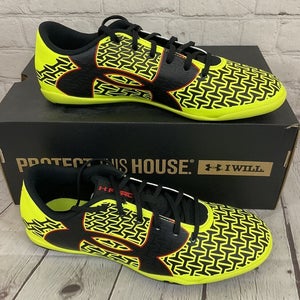 Under Armour CF Force 2.0 ID Mens Indoor Soccer Shoes Yellow Red Black US Size 8