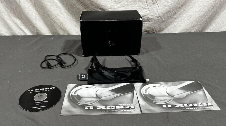 Oakley O ROKR Bluetooth Wireless Stereo Sunglasses Black Box & Manuals EXCELLENT