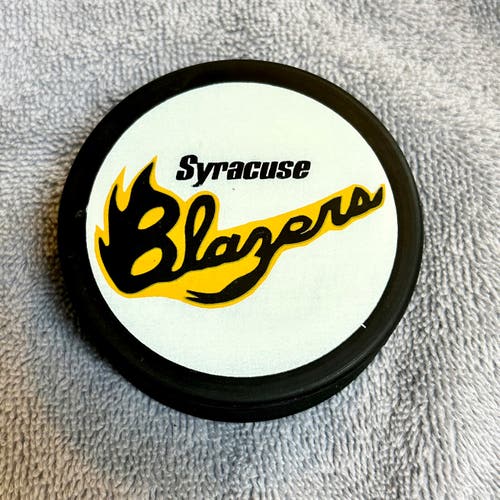 Vintage Syracuse Blazers NAHL Hockey Puck (Made in Czechoslovakia)