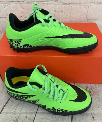 Nike 749922 307 JR Hypervenom Phelon II TF Kid's Soccer Shoes Green Black US 1Y