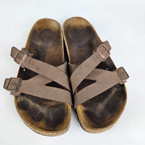 Birkenstock Yao Mocha Brown Sandals Shoes Slide Womens Size: 39 / 8