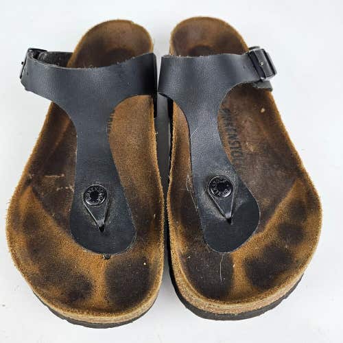 Birkenstock Gizeh Sandals Womens Size: 38 / 7 Black Slip On Casual Shoe