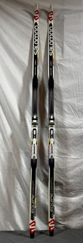 Salomon Equipe 7 Grip 188cm Waxless XC Skis Techno Pro SNS Pilot Bindings CLEAN