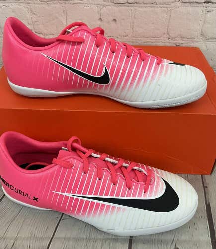 Nike 831947 601 JR MercurialX Victory VI IC Kids Soccer Shoes Pink Black US 3.5Y