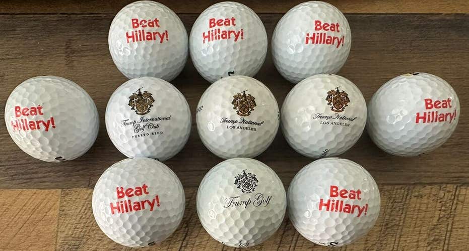 DONALD TRUMP Golf BALL COLLECTION Hillary