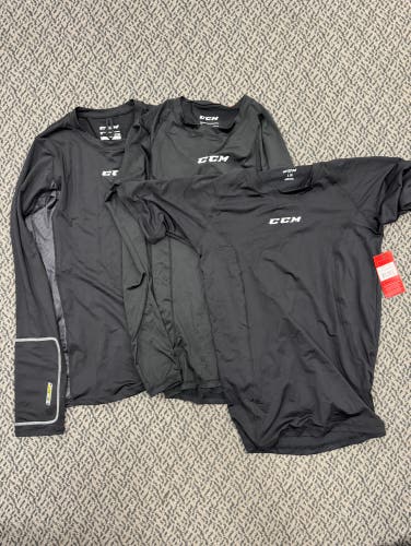 3-Pack CCM Men’s Large compression shirts