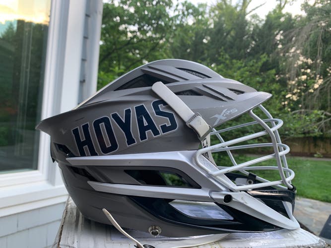 Georgetown Lacrosse Team Issued Helmet (Matte Gray Xrs)