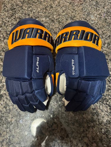 Used  Warrior 14" Pro Stock Alpha Lx Pro Gloves
