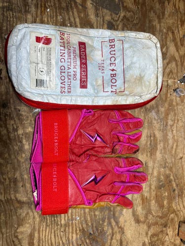 Pink Bader Series Bruce Bolt Batting Gloves