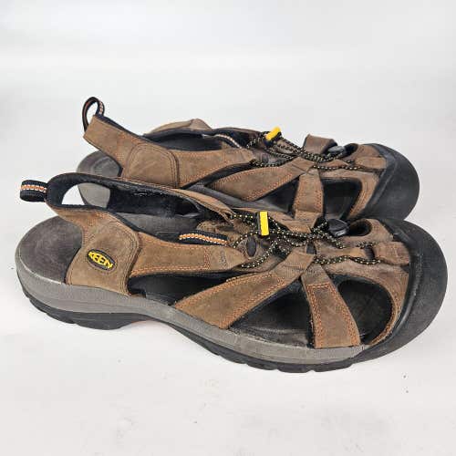 Keen Venice Saddle Brown Leather Waterproof Sport Sandals Shoes Men's Size: 14