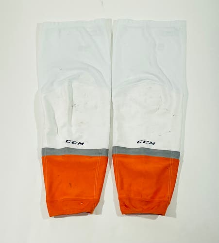 XL CCM Edge Pro Stock Socks - White/Orange