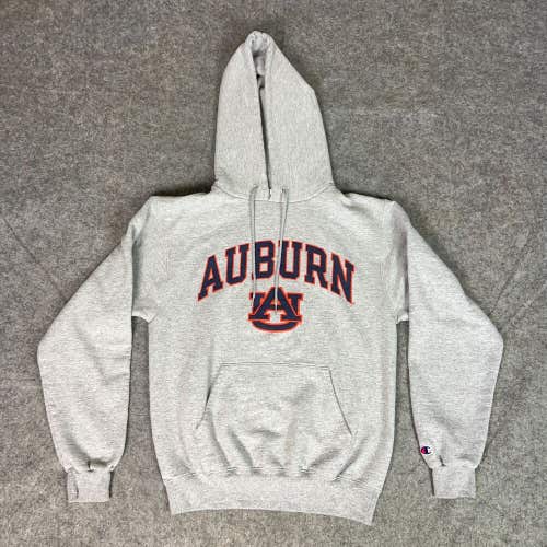 Auburn Tigers Mens Hoodie Small Gray Sweatshirt Sweater Champion NCAA Football