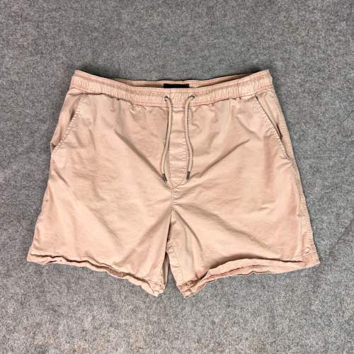 American Eagle Mens Shorts Large Pink Chino Pull On Preppy Casual Flex 6" Pocket