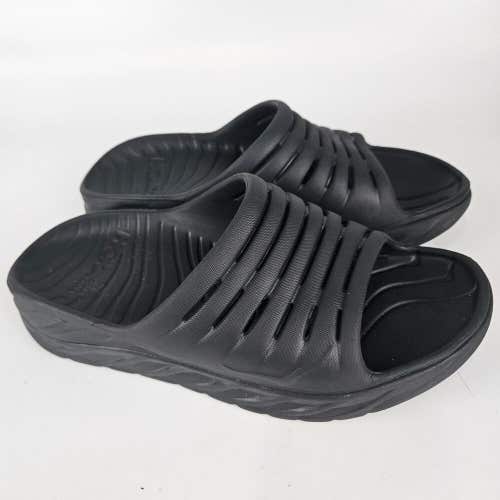 Hoka One One Ora Recovery Slide Comfort Slip On Black Sandals Size: M 9 / W 11