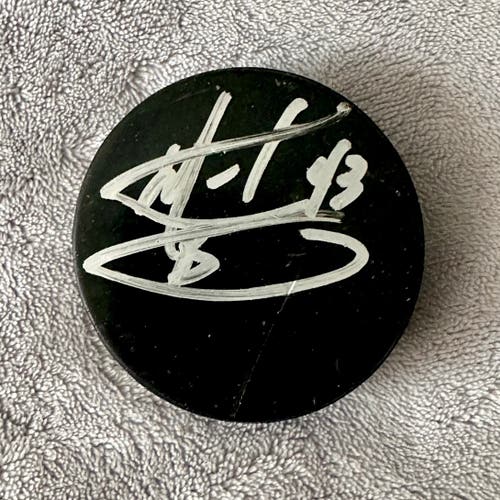 AUTOGRAPHED: Martin Biron Hockey Puck - Official NHL Practice Puck