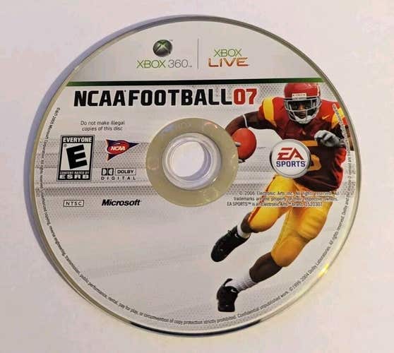 NCAA Football 2007 (Xbox 360) - Disc Only - College Reggie Busch USC EA Sports
