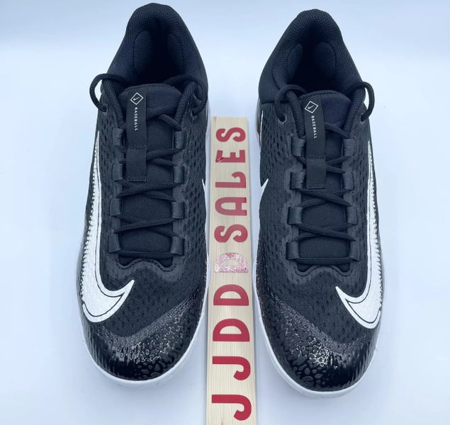 Nike Alpha Huarache Elite 4 Low Black White Baseball Cleats DJ6521-001 Men Size 9