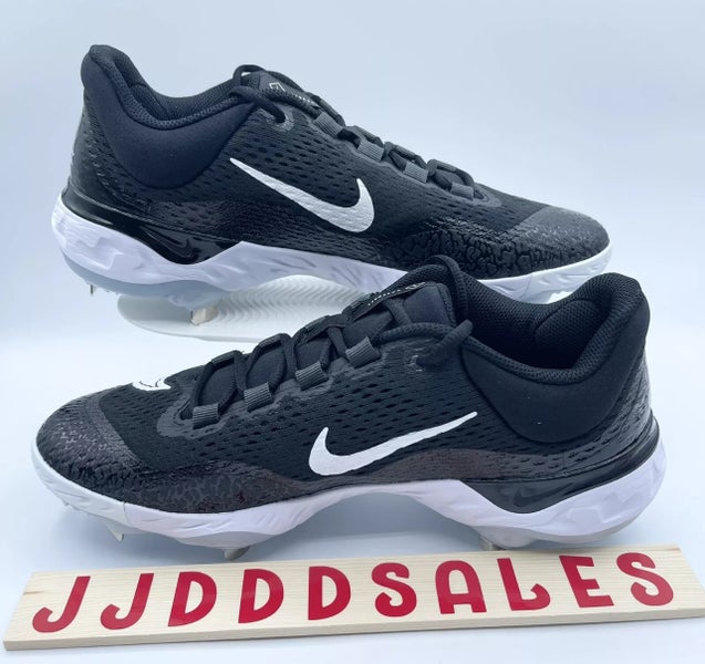 Nike Alpha Huarache Elite 4 Low Black White Baseball Cleats DJ6521-001 Men Size 9
