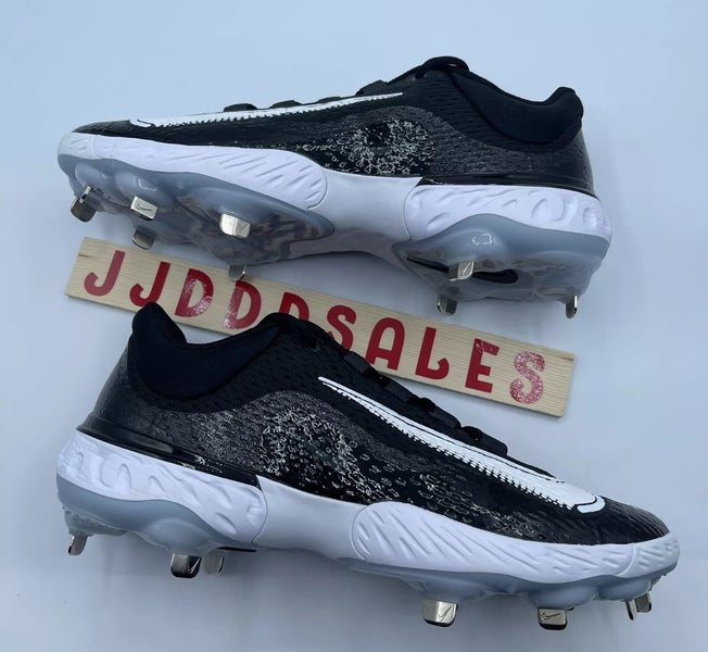 Nike Alpha Huarache Elite 4 Low Black White Baseball Cleats DJ6521-001 Men Size 9