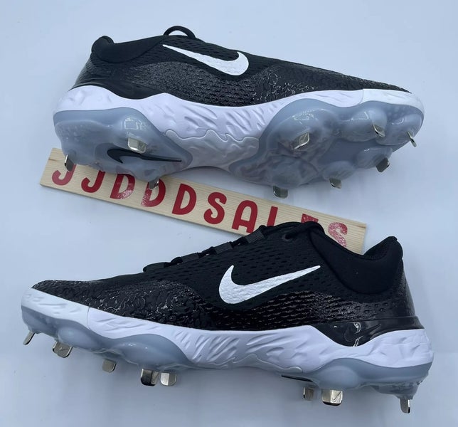 Nike Alpha Huarache Elite 4 Low Black White Baseball Cleats DJ6521-001 Men Size 9