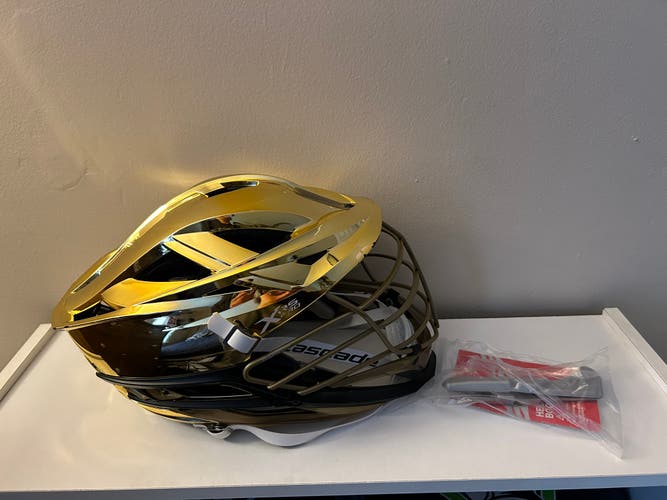 Chrome Gold Cascade XRS Pro Helmet Great Condition