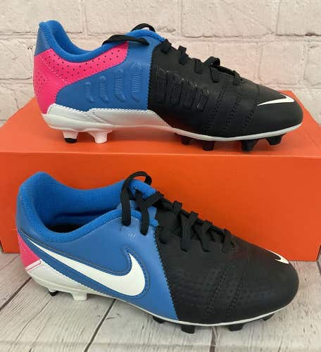 Nike JR CTR360 Libretto III FG Youth Soccer Cleats Black White Blue Pink US 1Y