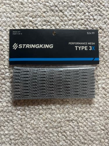 StringKing Type 3x Lacrosse Mesh - Grey