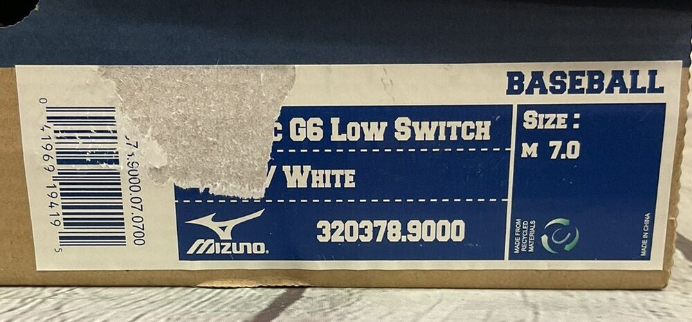 inoページ Mizuno 9 Spike Classic G6 Low Switch Men's Baseball Cleats Black