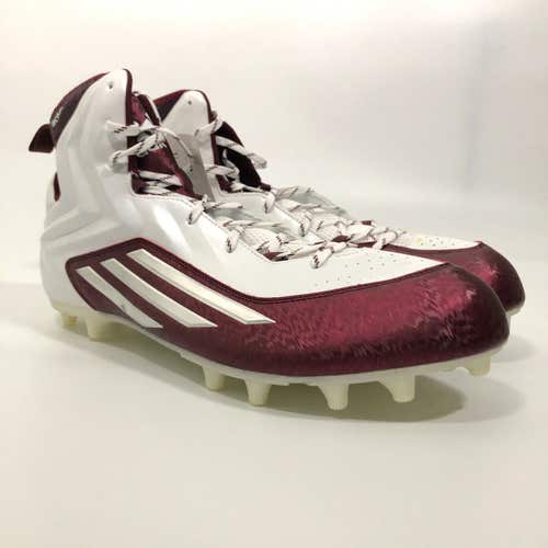 Adidas Mens Football Cleat 18 White Maroon Lacrosse Crazyquick 2.0 High Pair