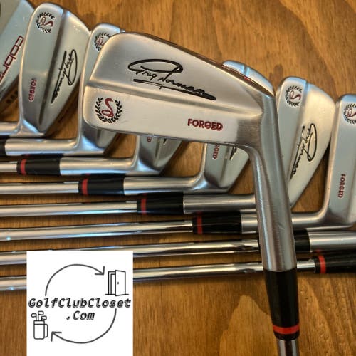 Vintage Cobra Greg Norman Forged Blades Iron Set / 2-PW-SW Stiff Steel Shafts