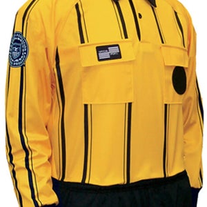 Official Sports Adult Unisex USSF Size 2XL Yellow Soccer Referee LS Jersey New