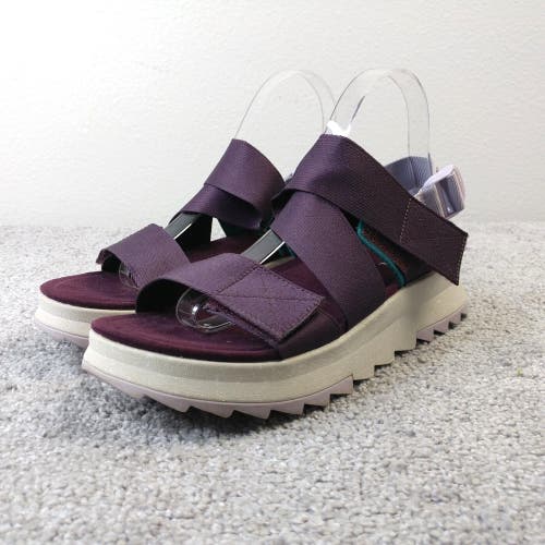 Merrell Alpine Cush Backstrap Wedge Sandals Womens 9 Shoes Purple Burgundy