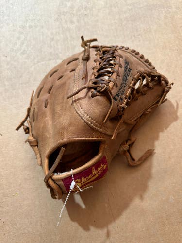 Brown Used Shoeless Joe Tennessee Trapper Right Hand Throw First Base Baseball Glove 13"