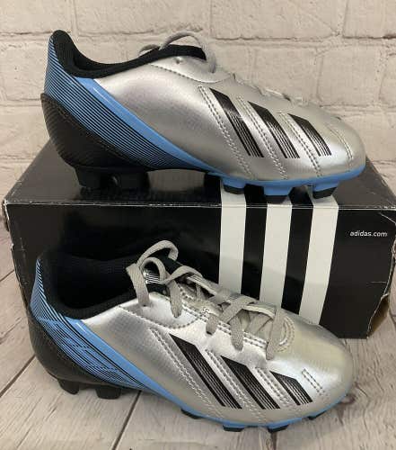 Adidas Q34782 F5 TRX FG Youth Soccer Cleats Metallic Silver Black Blue US 10.5K
