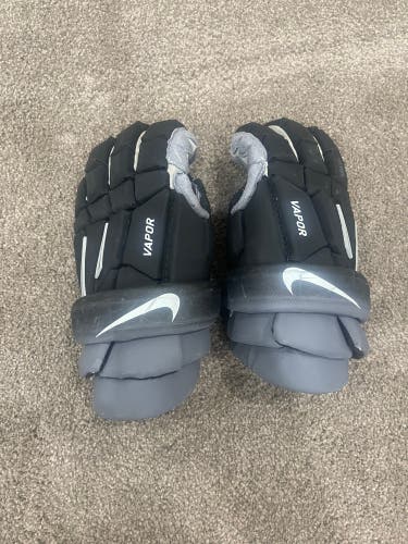 Black Nike 12" Vapor Lacrosse Gloves