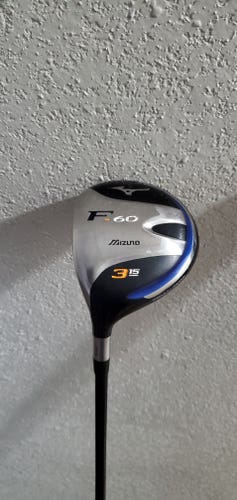 Used Men's Mizuno F-60 Left Hand Fairway Wood Stiff Flex 3 Wood