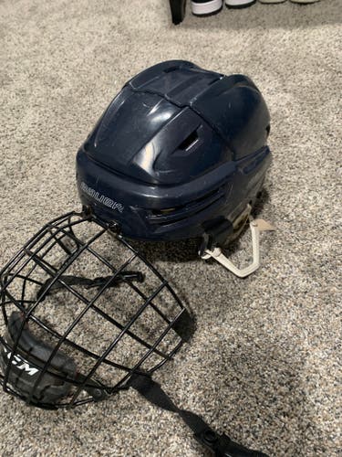 Small Bauer Re-Akt Helmet Used Navy