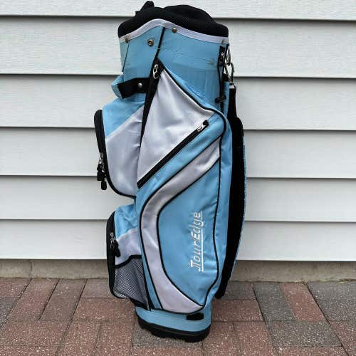Tour Edge 6 Way Dividers Golf Cart Bag Light Blue White Black