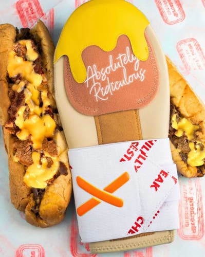 Absolutely Ridiculous Limited Edition Philly Cheesesteak Baseball Sliding Mitt. Aria. Standard Size.
