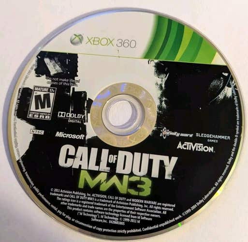 Call of Duty: Modern Warfare 3 (Xbox 360 2011) mw3 DISC ONLY Shooter Video Game