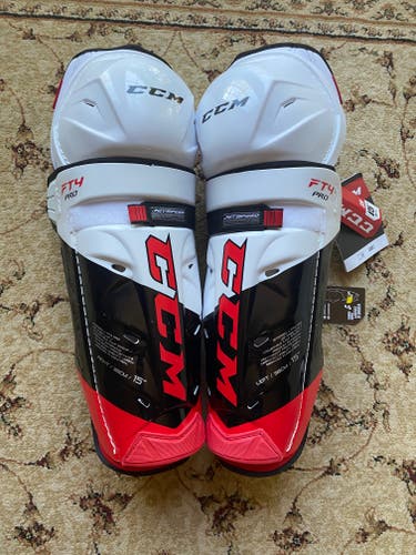 New Senior CCM Jetspeed FT4 pro 15" Shin Pads