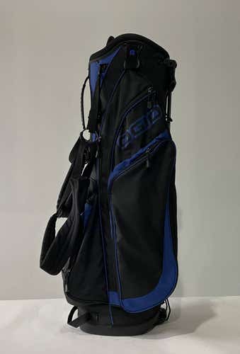 Ogio XL Xtra Light Stand Bag Black Blue 7-Way Divide Dual Strap Golf Bag