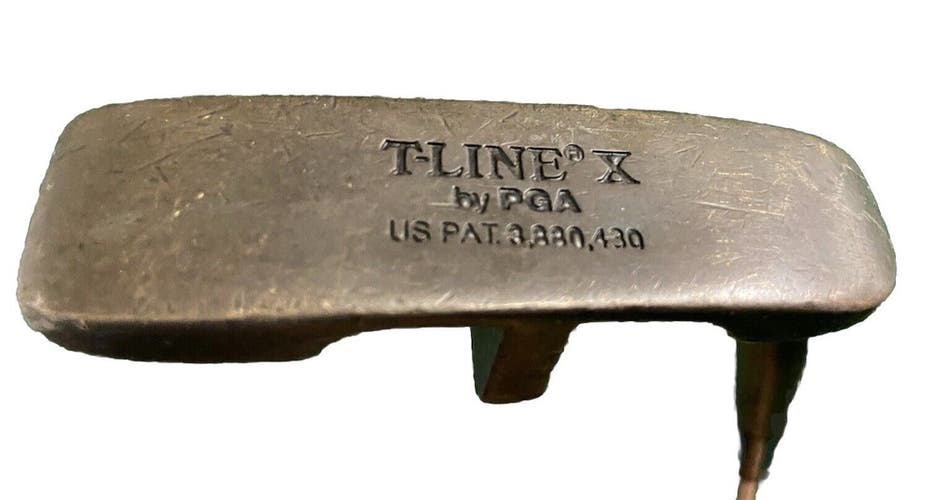 PGA T-Line X Blade Putter Steel Shaft 34 Inches New Grip RH Vintage Single Club