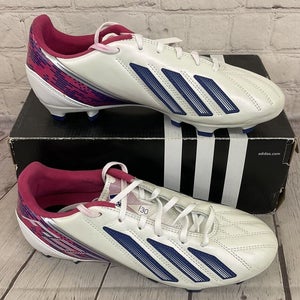 Adidas G96591 F30 TRX FG Women's Leather Soccer Cleats White Pink Black US 7