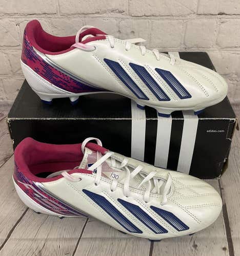 Adidas G96591 F30 TRX FG Women's Leather Soccer Cleats White Pink Black US 7
