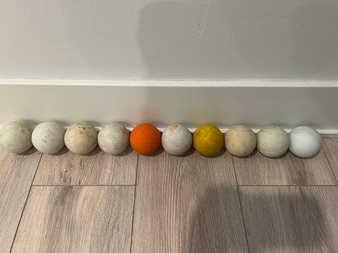 10 Used Lacrosse Ball