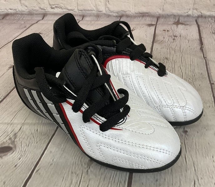 Adidas 038249 Predito PS TRX HG J Youth Soccer Cleats White Silver Black US 11K