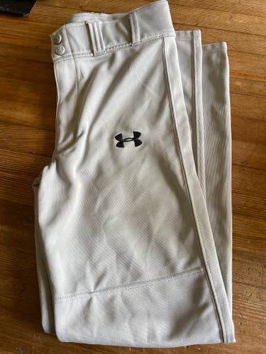 Gray Large Youth Unisex Under Armour Game Pants